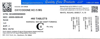 oxycodone hcl 5mg kvk.jpg image of label - oxycodone hcl 5mg kvk